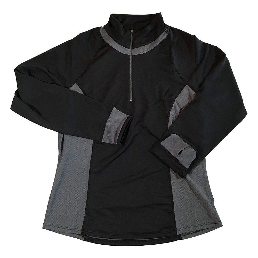 Snow Angel Powder Bamboo Zip T-Neck Black